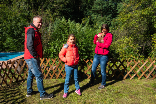 Hannes, Lena, Sabine und Speedy